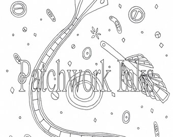 sea of leaves, art nouveau snake, art deco snake