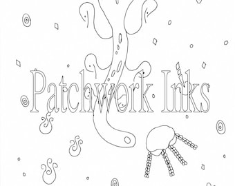 art nouveau snake, art deco snake, sea of leaves