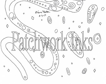 art nouveau snake, sea of leaves, art deco snake