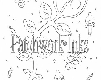 art nouveau snake, art deco snake, sea of leaves