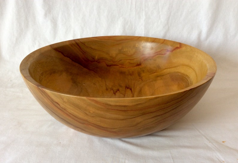 Extra Large Unique Wooden Salad Bowl Australian Made Rustic Image 0