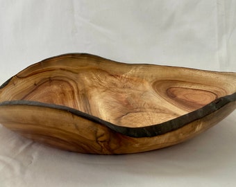 Wooden platter, wood bowl, wooden serving platter, unique and unusual wedding gift or present for any special occasion.