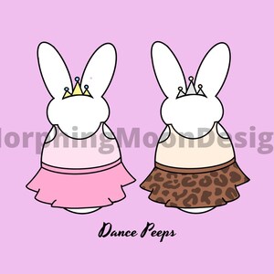 Love My Peeps Dance  Bunnies Rabbit Happy Dancer Ballet Tap Friends  PNG File