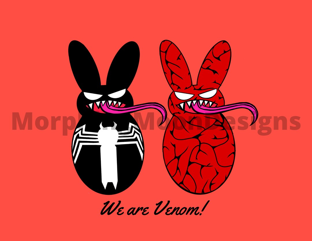 Love My Peeps Venom Marvel Halloween Bunnies Rabbit Villains, Clipart ...