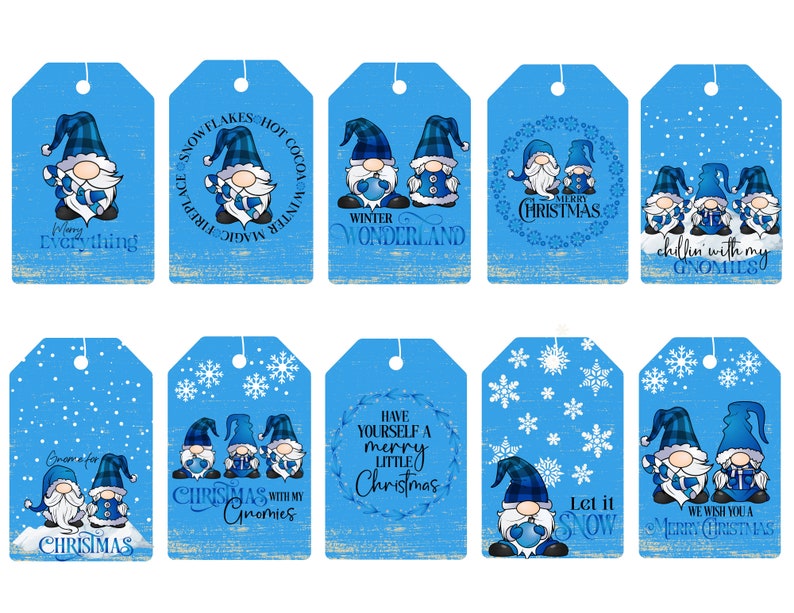 Printable Gnome Gift Tags PDF Instant Download Christmas Fun for Kids Printable Gnome Gift Tags PDF Instant Download Christmas Fun for Kids