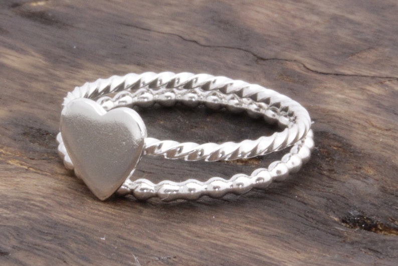 R/_00011 T+B Heart Ring 925 sterling silver lovely heart band ring