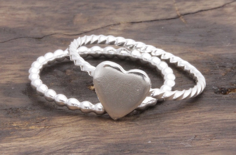 R/_00011 T+B Heart Ring 925 sterling silver lovely heart band ring