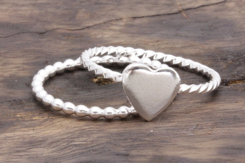 R/_00011 T+B Heart Ring 925 sterling silver lovely heart band ring
