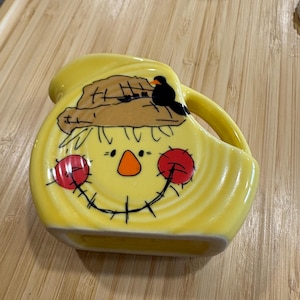 Fiesta Sunflower Scarecrow Mini Disk Pitcher Fiestaware HTF