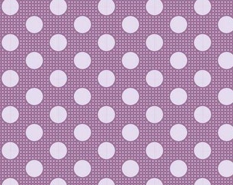 Choose your cut size. Wonky Dots- Quilting Cotton Fabric Patrick Lose Fabrics Lilac Fabric with Dots