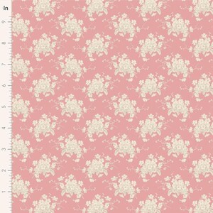 Tilda&#39;s Sunday Brunch White Flower Pink 100591