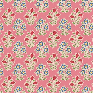 Jubilee Farm Flowers Pink 110097 by Tilda