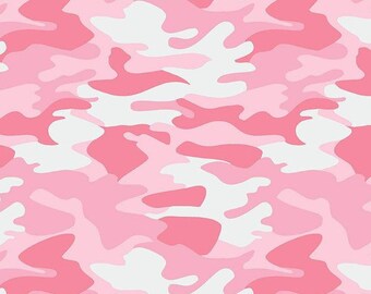 Nobody Fights Alone Camo Pink For Riley Blake C10420-PINK