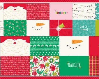 Safety First Holiday Panel  of Holiday Face Mask by Stacy Iest Hsu for Moda