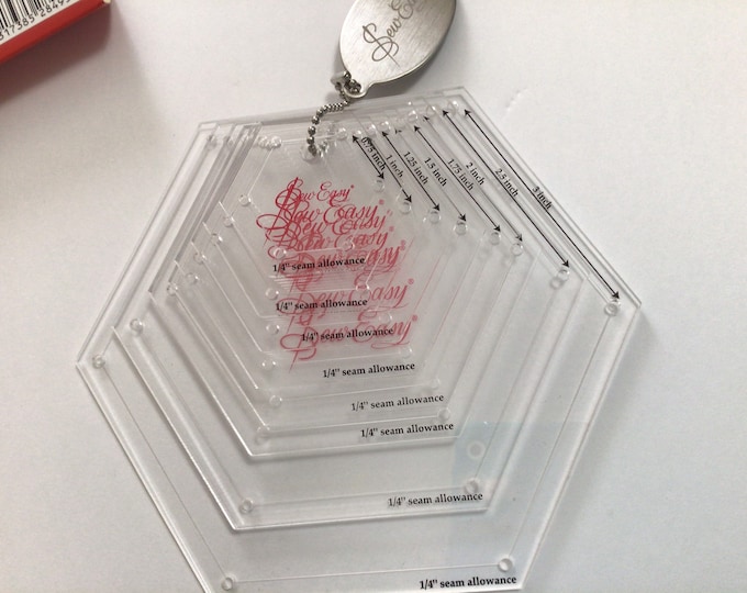 Hexagon Template Set of 8 by Sew Easy Etsy