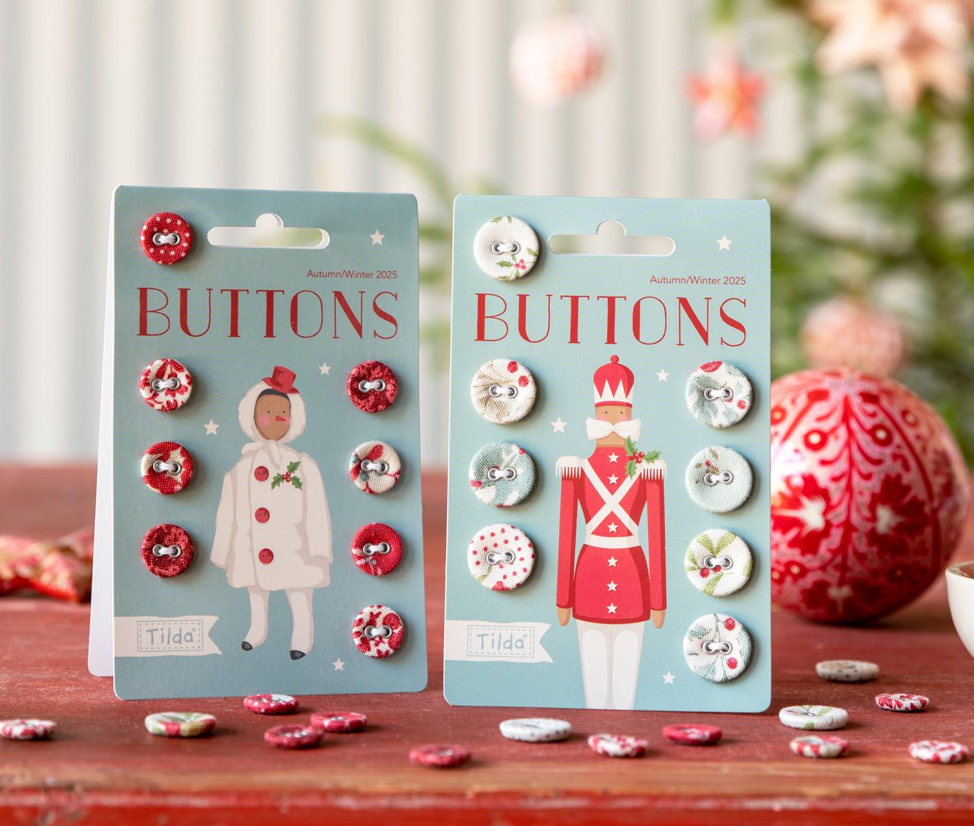 50 Pcs Red & White Resin Christmas Buttons - Round Sewing Buttons For Holiday Crafts, Clothing, And Decorations