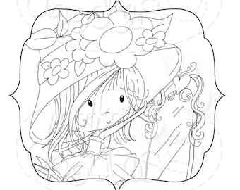 Nuovo cappello Winnie - Cute Digital Stamp clipart stampabile per carte, cartografia, artigianato