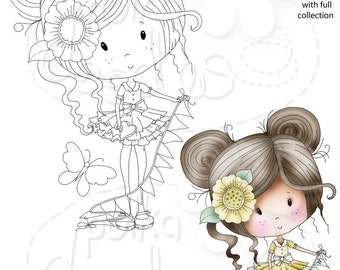 Celebrate Winnie -Cute Digital Stamp clipart stampabile per carte, cartografia, artigianato