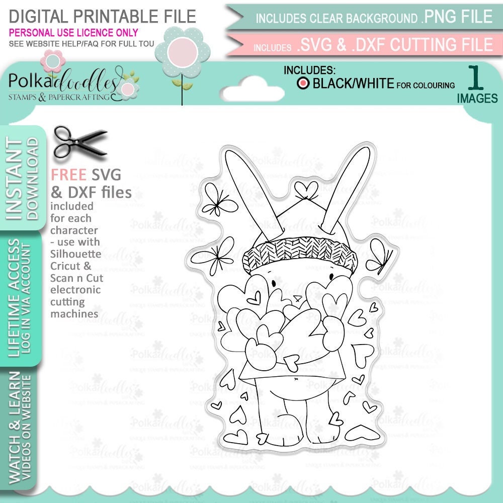 Cute Card Making/crafting Digital Stamp Printable Clipart - Etsy