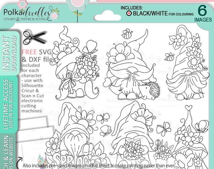 Digital Garden Digital Stamp Pack - Black and White Clipart / Flowers ...