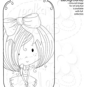 Hello Winnie girl - Cute Digital Stamp printable clipart for cards, cardmaking, craft, stickers -