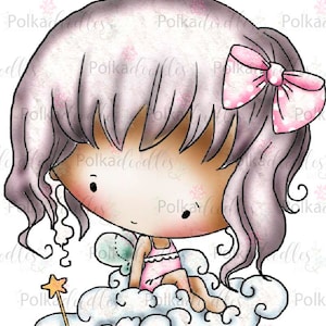 Angel Cloud - Digital Stamp (colour) - Lil Miss Sugarpops craft digi download