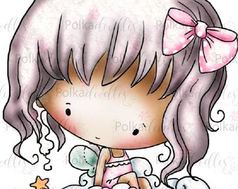 Angel Cloud - Digital Stamp (Farbe) - Lil Miss Sugarpops basteln digi download