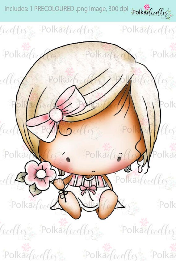 Cute Digital Stamp Colour Lil Miss Sugarpops Craft Digi Etsy