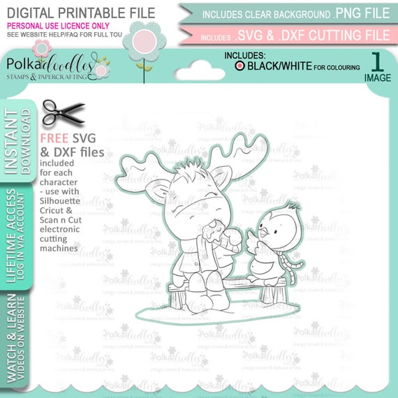 Christmas Ice Cream Elvis Wesley Moose & Penguin Reindeer - Etsy