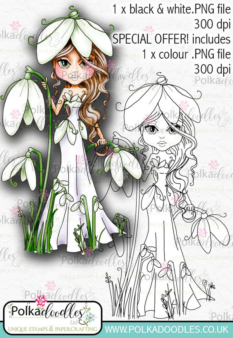 Darling Buds Snowdrop Digital Stamp download