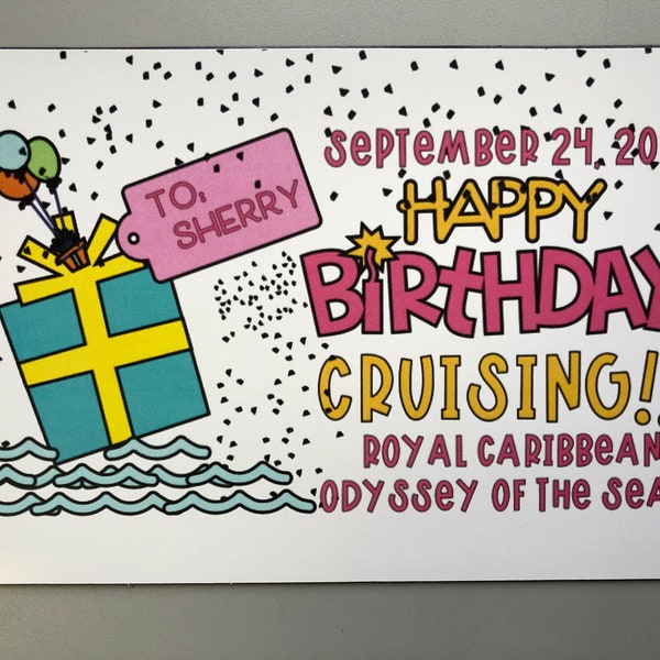Happy Birthday Signs for Cruise Ship Doors Etsy