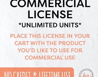 Commercial Use License - Fox In The Hole Design - For Single File Use