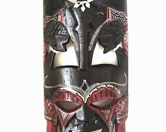 Handcarved Wood African Maasai Mask, Home Decor, Made by Maasai Tribe,  Kenya