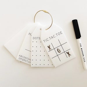 Dry Erase Travel Games: Tic Tac Toe, Kids Activities