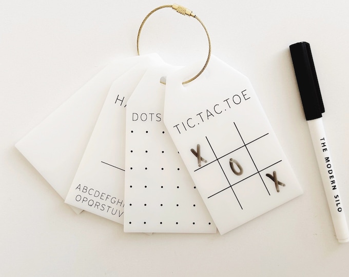 Dry Erase Travel Games: Tic Tac Toe, Kids Activities