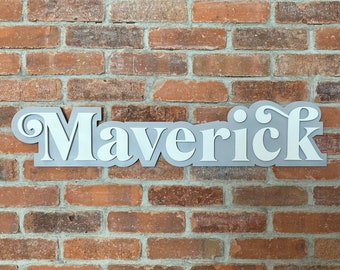 Personalized Layered Wood Name Sign - Nursery Decor