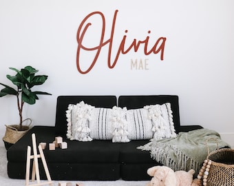 Personalized Wood Name Sign: Nursery Kids Room Decor