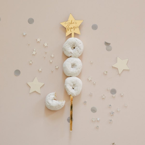 She's magic dessert kabob, Set of 3 donut sticks, wedding dessert bar, donut kabobs, donut bar