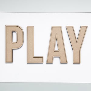 Unfinished MDF Wood Letter: 13&quot; DIY Fillable Alphabet