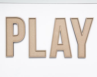 Unfinished MDF Wood Letter: 13" DIY Fillable Alphabet
