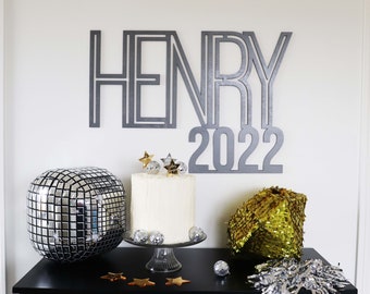 Personalized Graduation Name Sign: Custom Party Decor