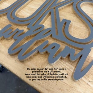 Letrero personalizado para habitación infantil: decoración grande de madera con nombre imagen 9