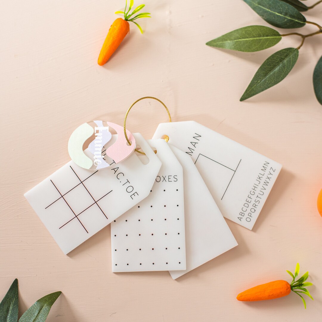 Dry Erase Travel Games With Name Charm, on the Go Kids Activities