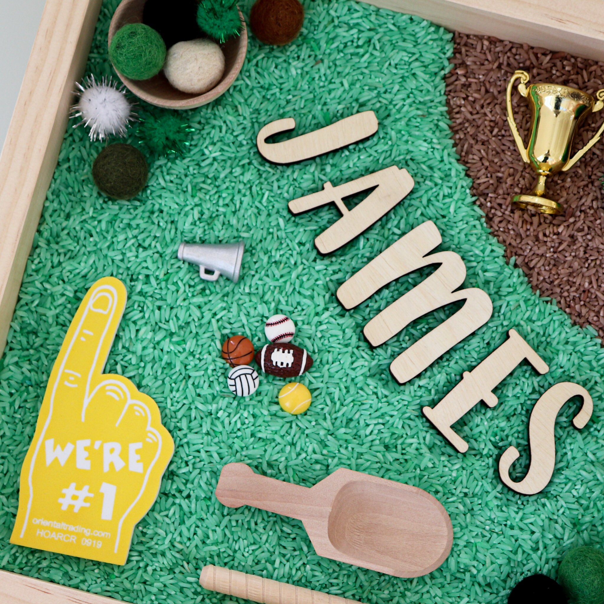 Kids Sensory Kit Sports themed sensory bin montessori play Etsy