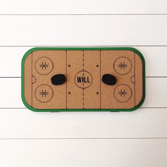 Hockey Rink Cork Board Sports Decor Kids Room Organization