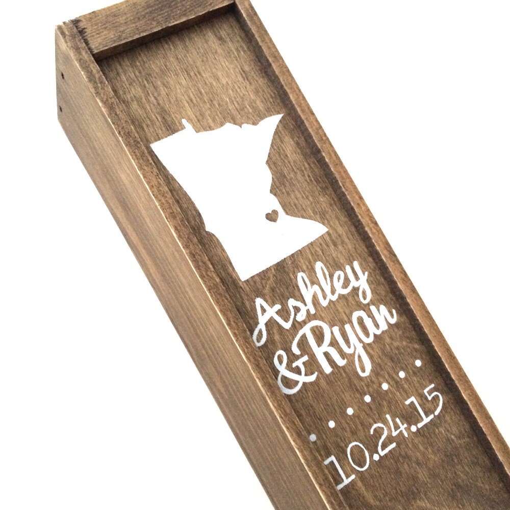 Wedding wine box state wine box first fight box wedding Etsy