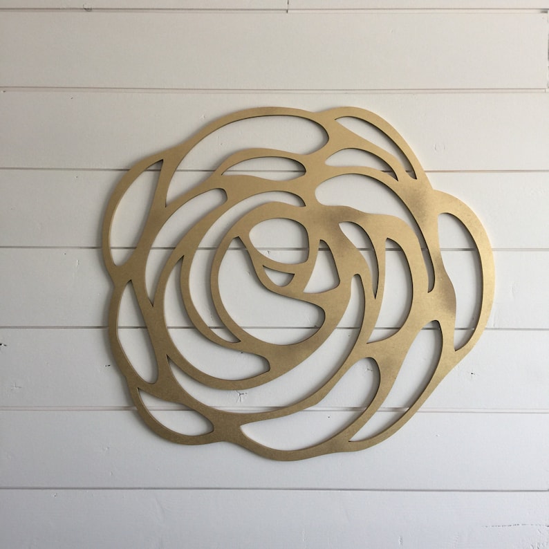Wood Rose Cut Out Nursery Cut Out Nursery Decor Large Cut Etsy