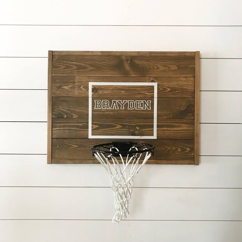 Rustic basketball goal, personalized basketball goal, basketball hoop, wood, brown basketball goal, wood backboard, deep brown