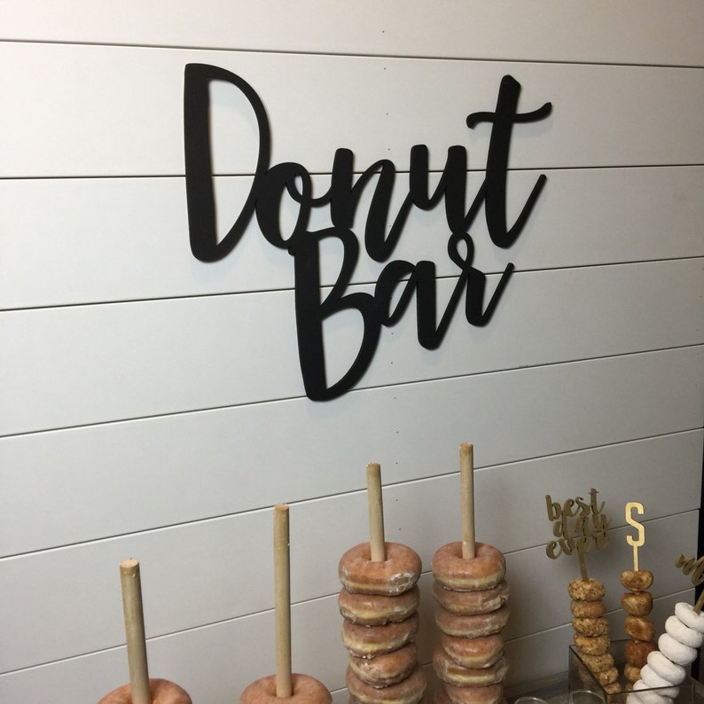 Donut bar lettering, wedding sign, dessert bar sign, personalized wedding sign image 3