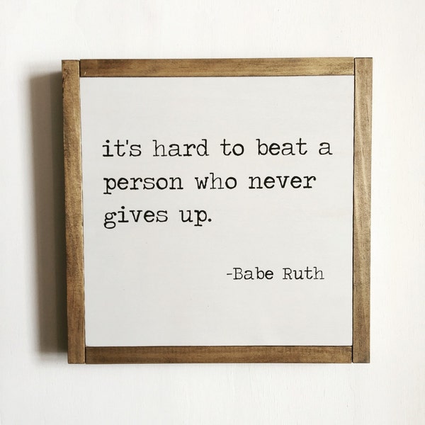 Sport quote, sports decor, Babe Ruth quote, kids decor, baseball decor, motivational quote